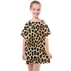 Leopard Kids  One Piece Chiffon Dress