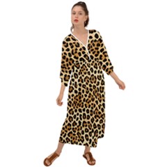 Leopard Grecian Style  Maxi Dress