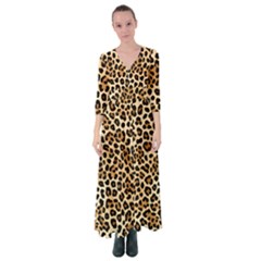 Leopard Button Up Maxi Dress