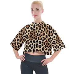 Leopard Mock Neck T-shirt