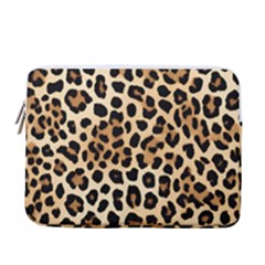 Leopard 13  Vertical Laptop Sleeve Case With Pocket