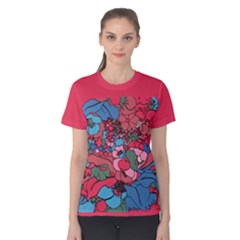 Pink Flowers Women s Cotton T-shirt