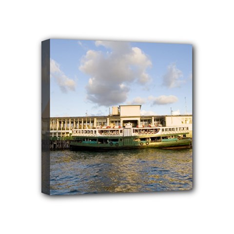 Hong Kong Ferry Mini Canvas 4  X 4  (stretched) by swimsuitscccc