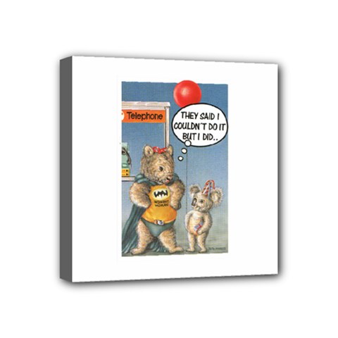 Wombat Woman 4  X 4  Framed Canvas Print