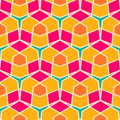 shapes in retro colors pattern