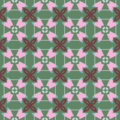 pink brown flowers pattern