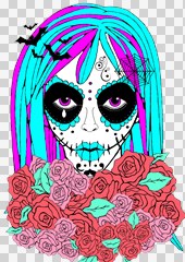 hippy chick sugar skull