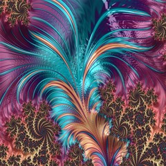 feather fractal artistic design