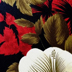 paradis tropical fabric background in red and white flora