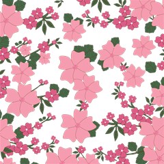 vintage floral wallpaper background in shades of pink