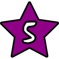 star five purple white