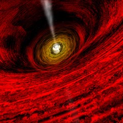 black red space hole