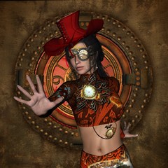 steampunk wonderful lady