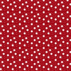 floral dots red