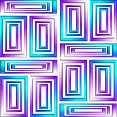 geometric 3d metallic aqua purple