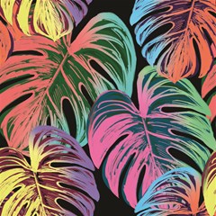 leaves tropical jungle pattern