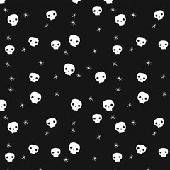 pattern skull stars square