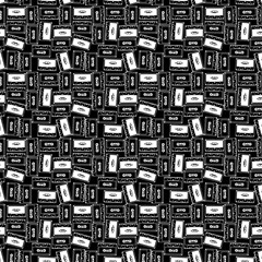 tape cassette 80s pattern big