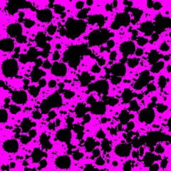 neon bright pink leopard style paint splash funny pattern black and artist