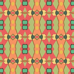 pattern orange green african