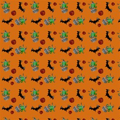 halloween witch pattern orange