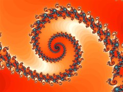 fractal rendering spiral twist orange