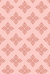 pattern floral design peach 01