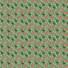 deer retro pattern