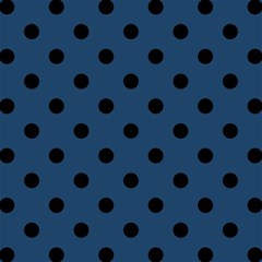 large black polka dots on aegean blue