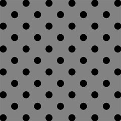 large black polka dots on just grey