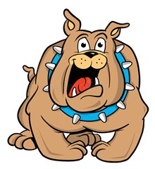 bulldog cartoon illustration 11650862