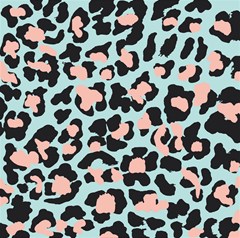 blue and pink jaguar dots leopard