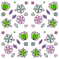 floral art design pattern drawing