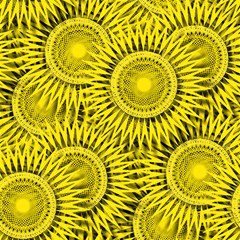 yellow abstract sun pattern background