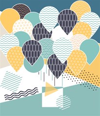 abstract balloon pattern decoration