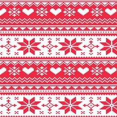 nordic seamless knitted christmas pattern vector