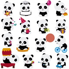 playing pandas cartoons