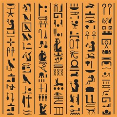 egyptian hieroglyphs ancient egypt letters papyrus background vector old hieroglyph writing