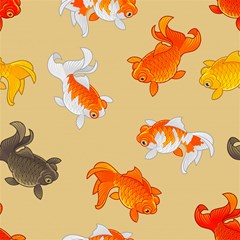 gold fish seamless pattern background