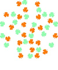 st patricks day shirt green white orange shamrock pattern