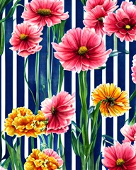 charming and cheerful watercolor flowers