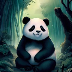 animal panda forest tree natural