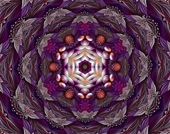 rosette kaleidoscope mosaic abstract background art