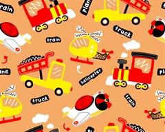 seamless pattern cartoon with transportation vehicles