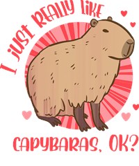 capybara art shirt just really like capybaras