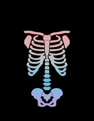 skeleton baby romper rainbow