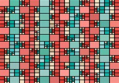 red and green squares pattern