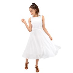 Midi Tie-Back Chiffon Dress Icon