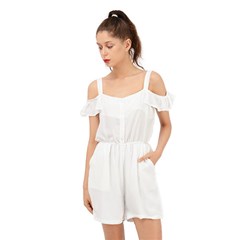 Ruffle Cut Out Chiffon Playsuit Icon