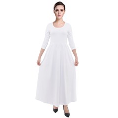 Quarter Sleeve Maxi Velour Dress Icon